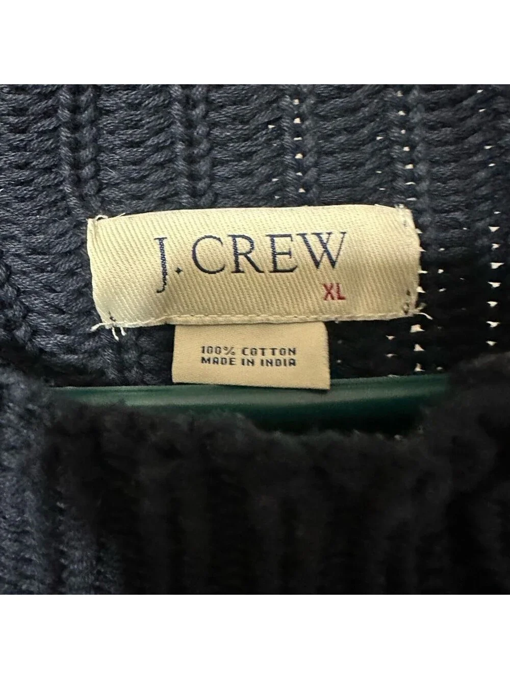 J. Crew Men’s XL Heritage Sweater Black Cotton Knit Heavy Long Sleeve Casual